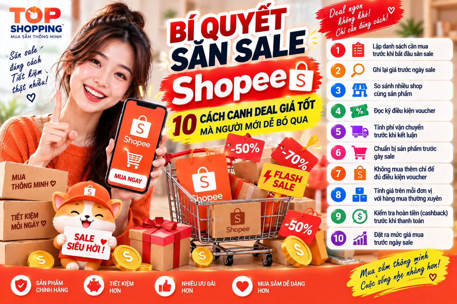 Bí Quyết Săn Sale Shopee: 10 Cách Canh Deal Giá Tốt Mà Người Mới Dễ Bỏ Qua